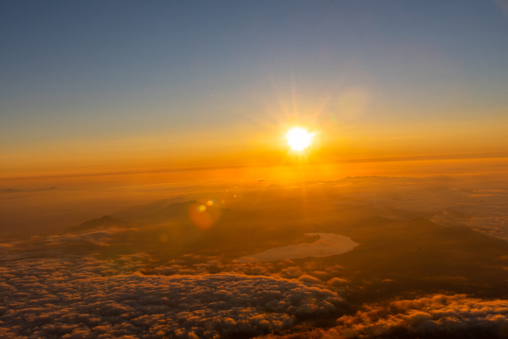 Sun above clouds